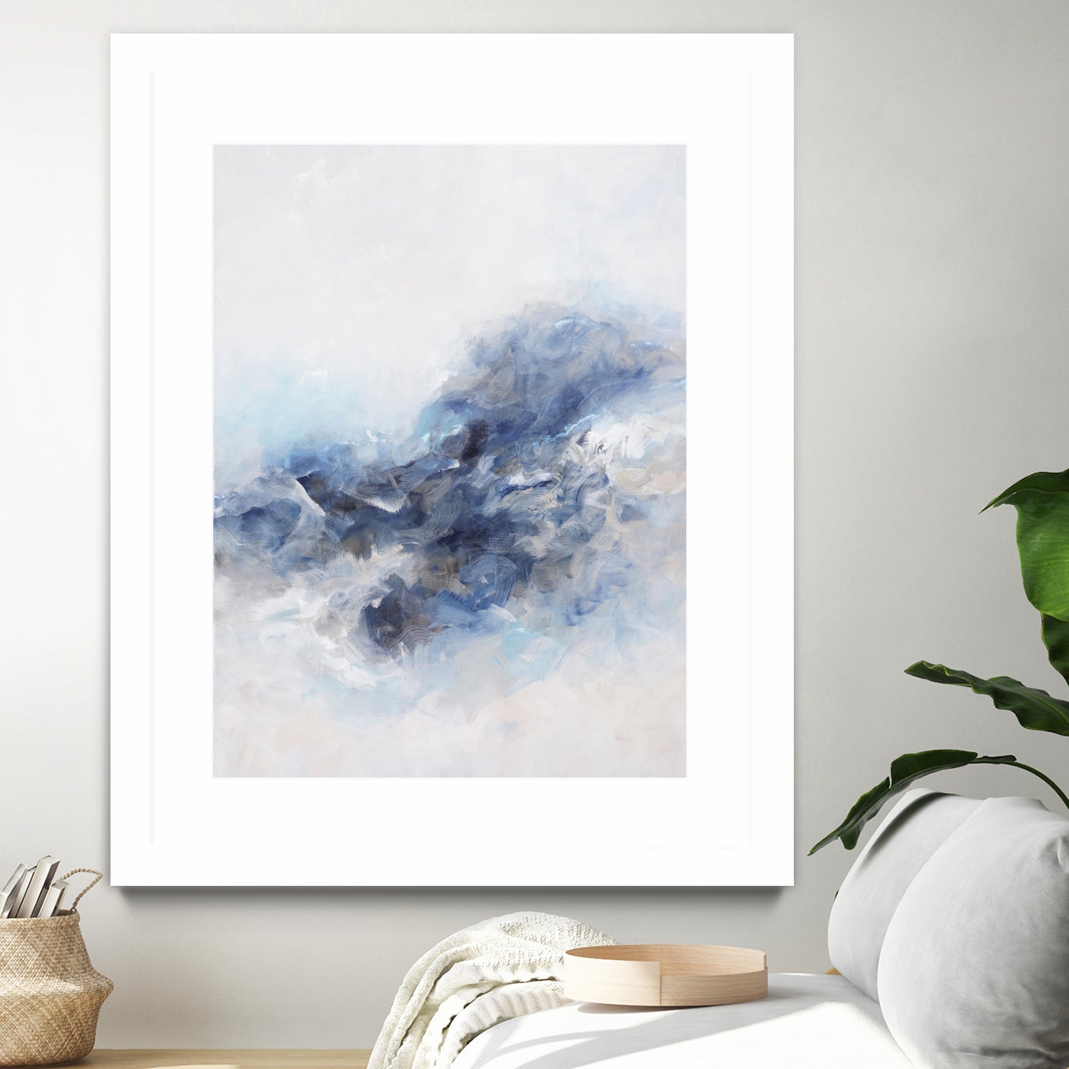 Expressionist Blue Abstract by Francoise Wattre on GIANT ART - paintings abstract art