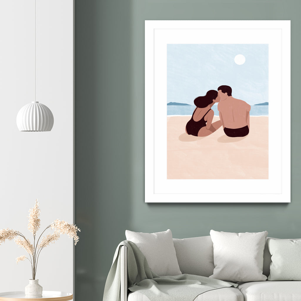 First Kiss by Maja on GIANT ART - illustration love