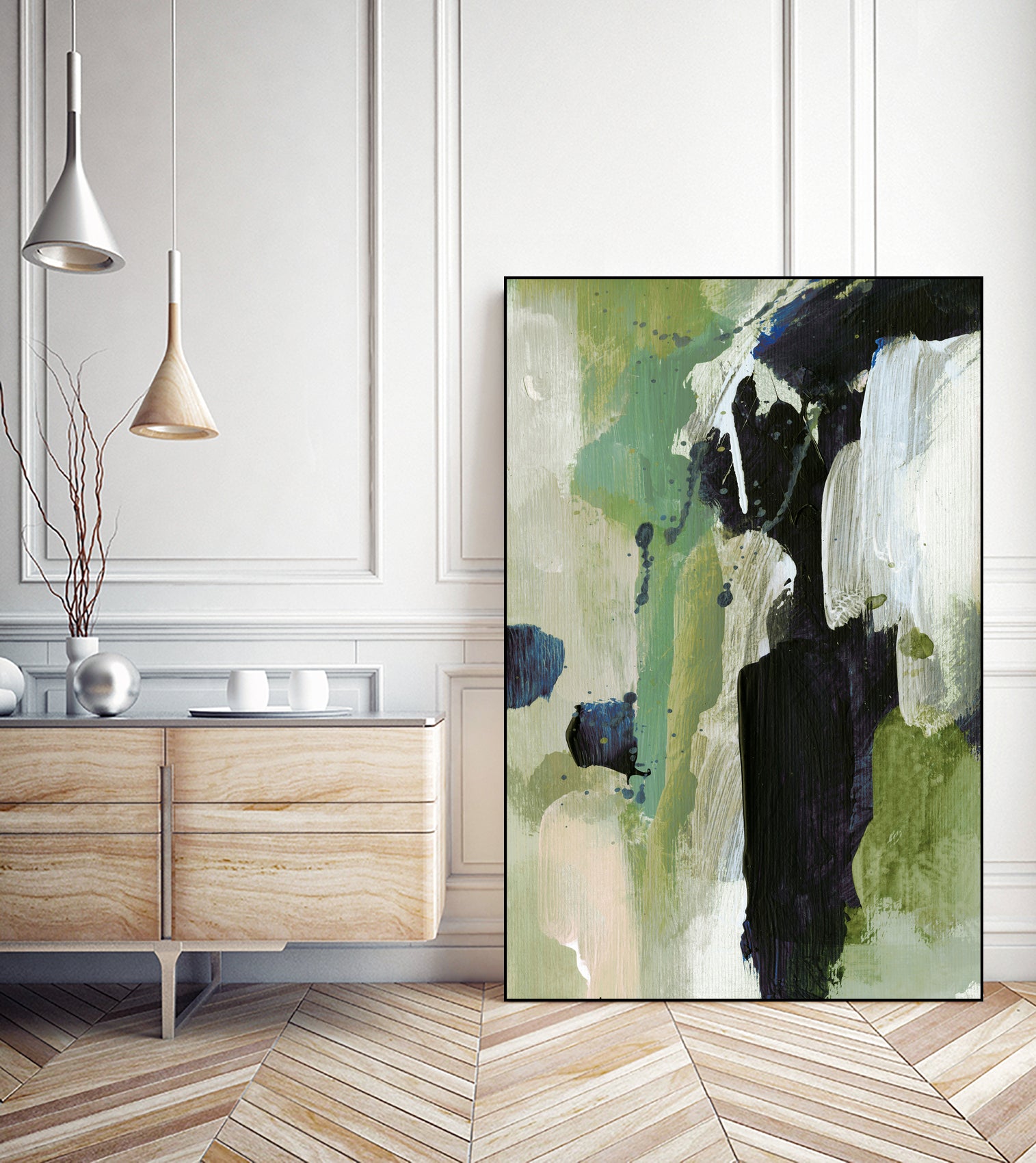 Waterfall by Dan on GIANT ART - abstract green