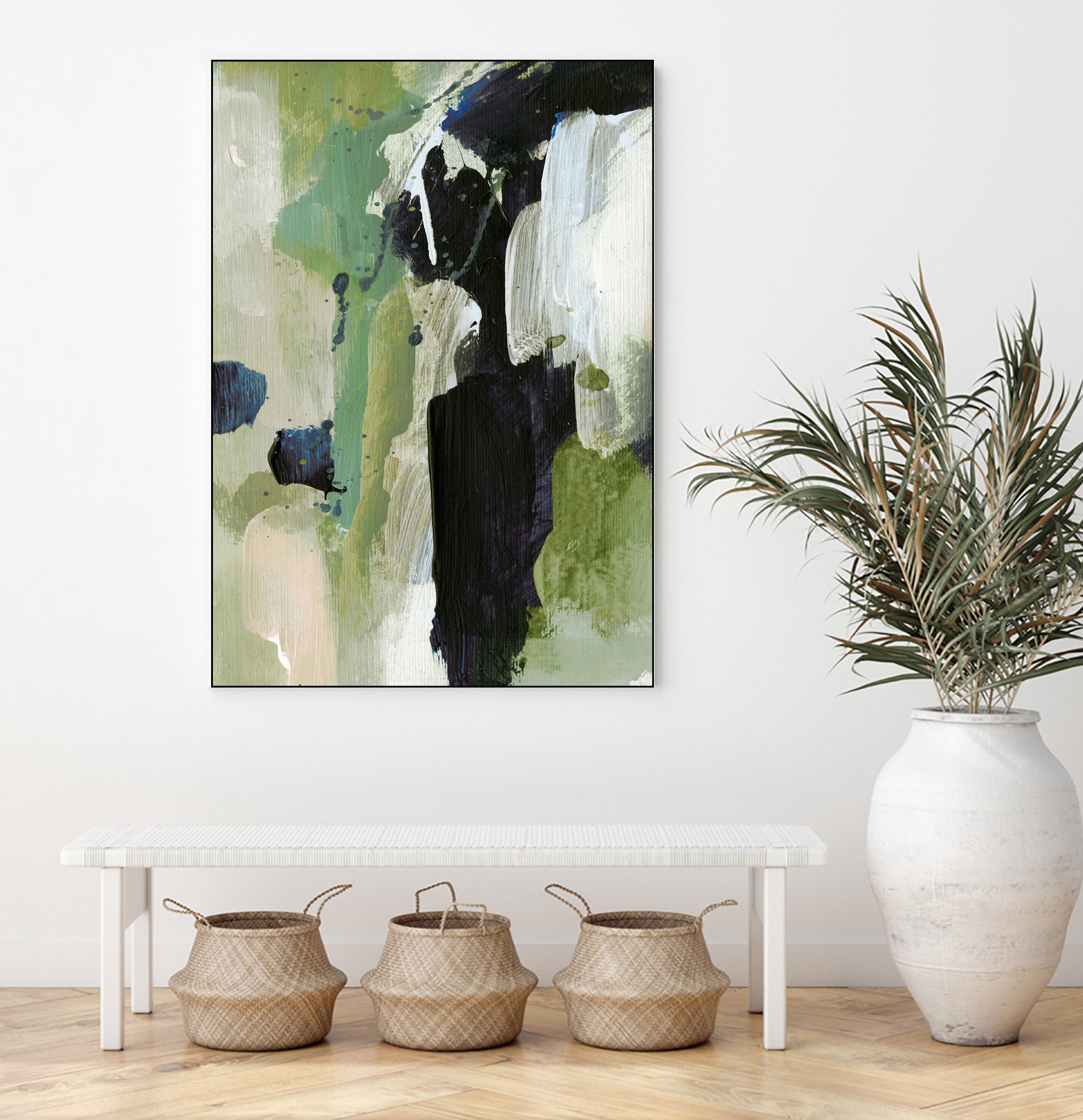 Waterfall by Dan on GIANT ART - abstract green