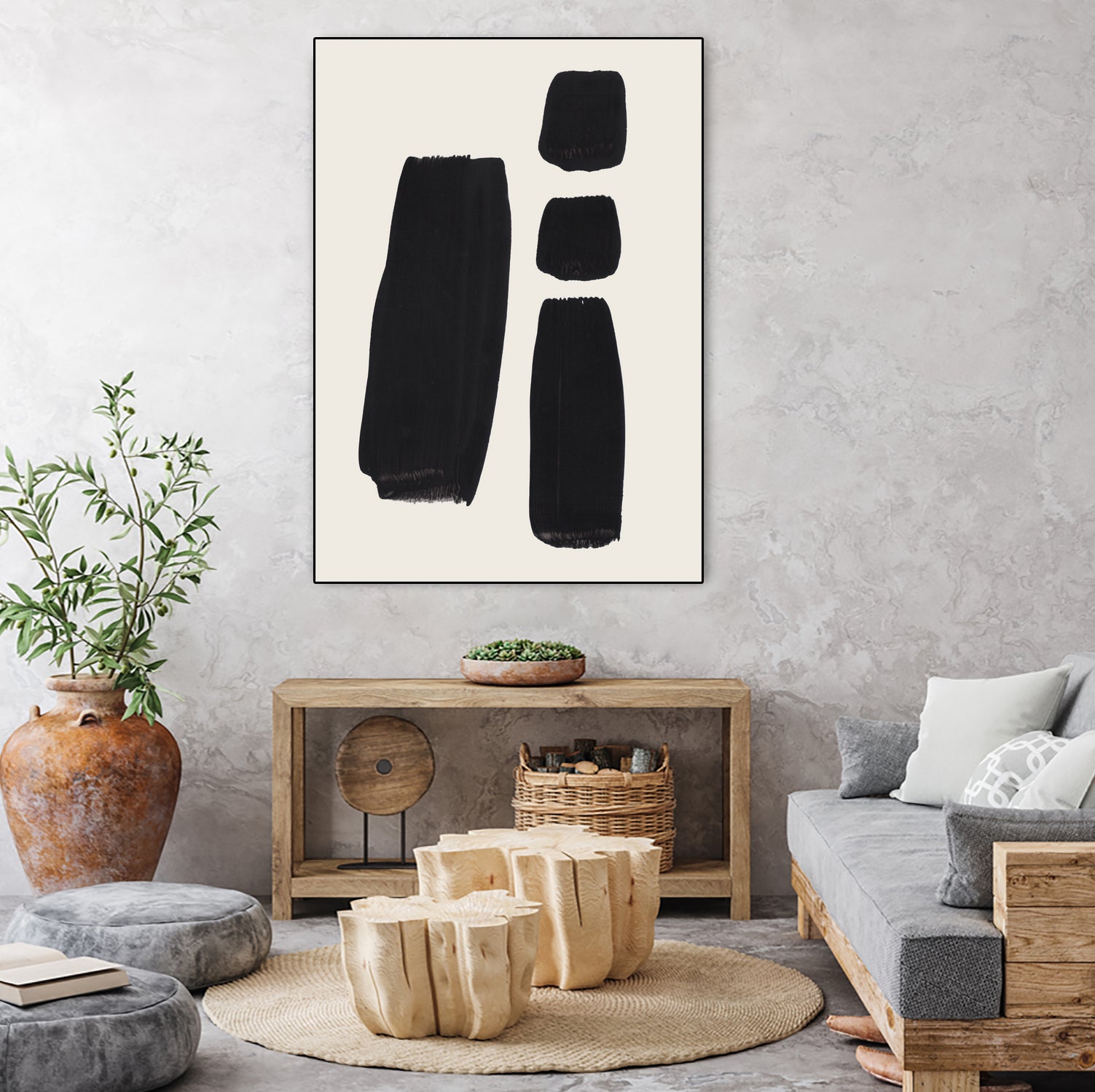 Thunder Three by Ejaaz Haniff on GIANT ART - black abstract black