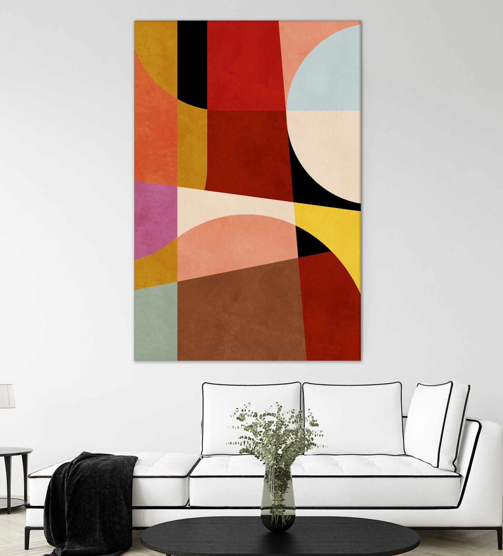 Warm Colors Bauhaus Geometry2 - Art Print by Ana Rut Bre | GIANT ART