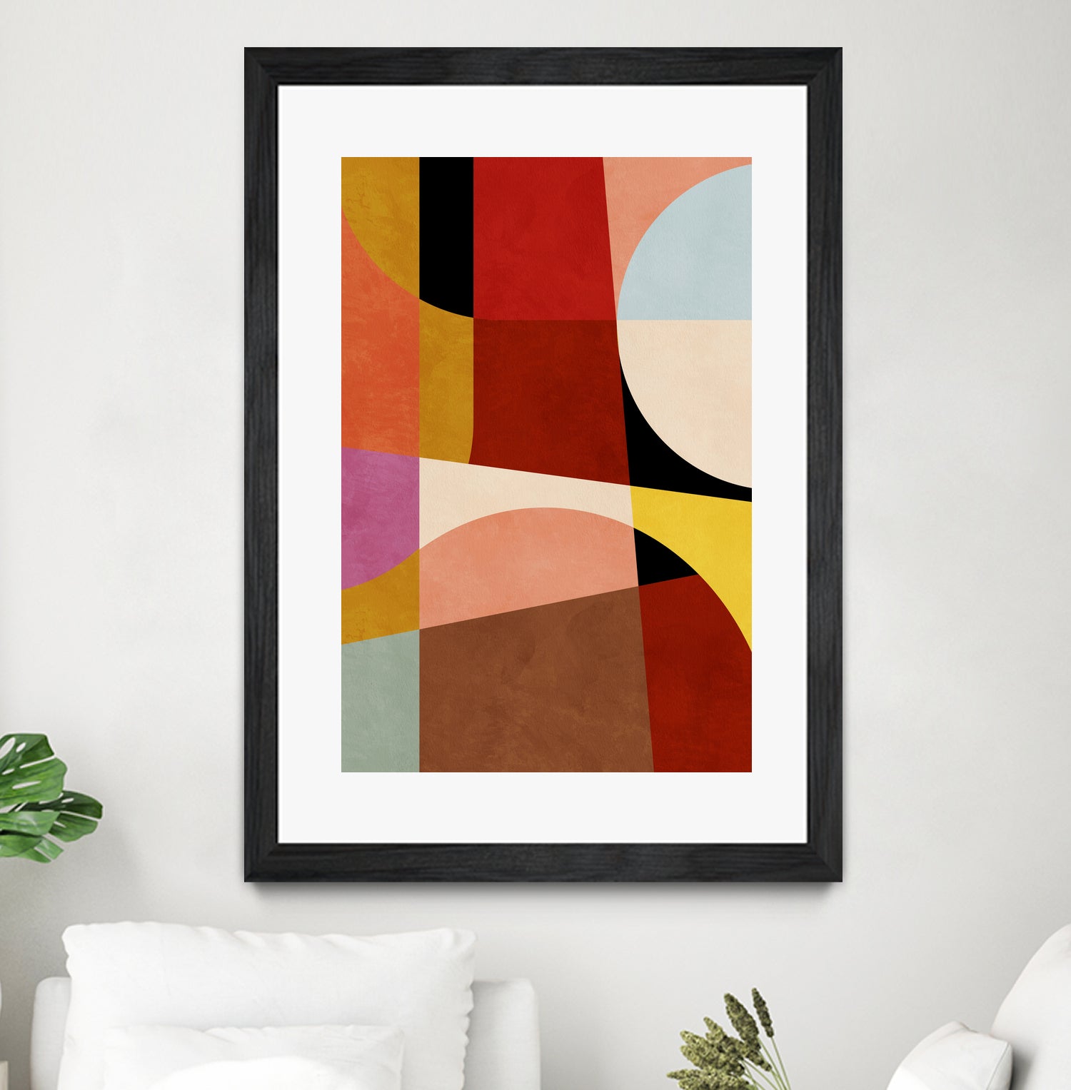 Warm Colors Bauhaus Geometry2 by Ana Rut Bre on GIANT ART - abstract abstract