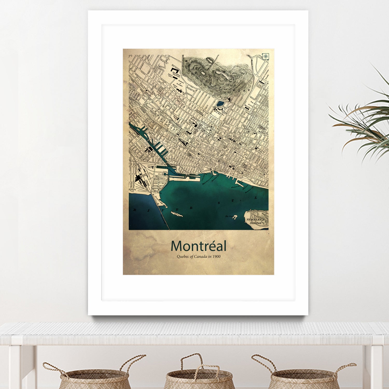 Vintage Map of Montreal by Dionisis Gemos on GIANT ART