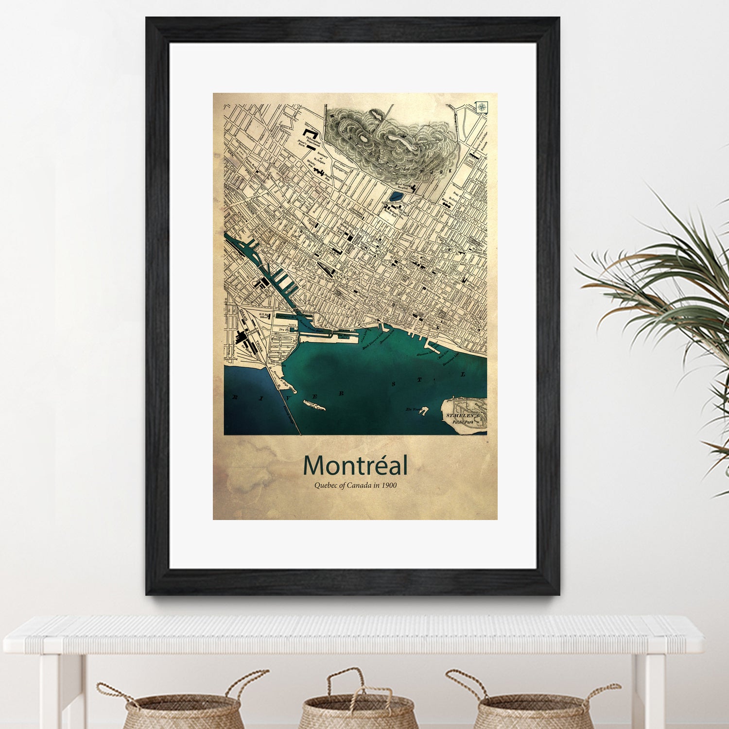 Vintage Map of Montreal by Dionisis Gemos on GIANT ART