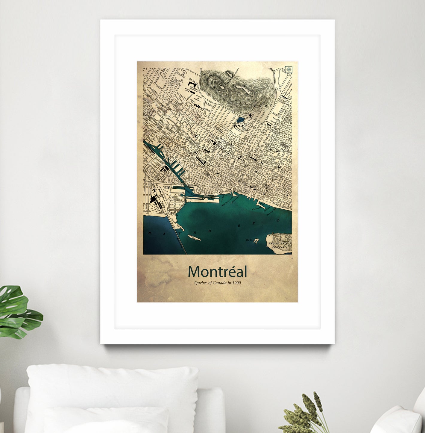 Vintage Map of Montreal by Dionisis Gemos on GIANT ART