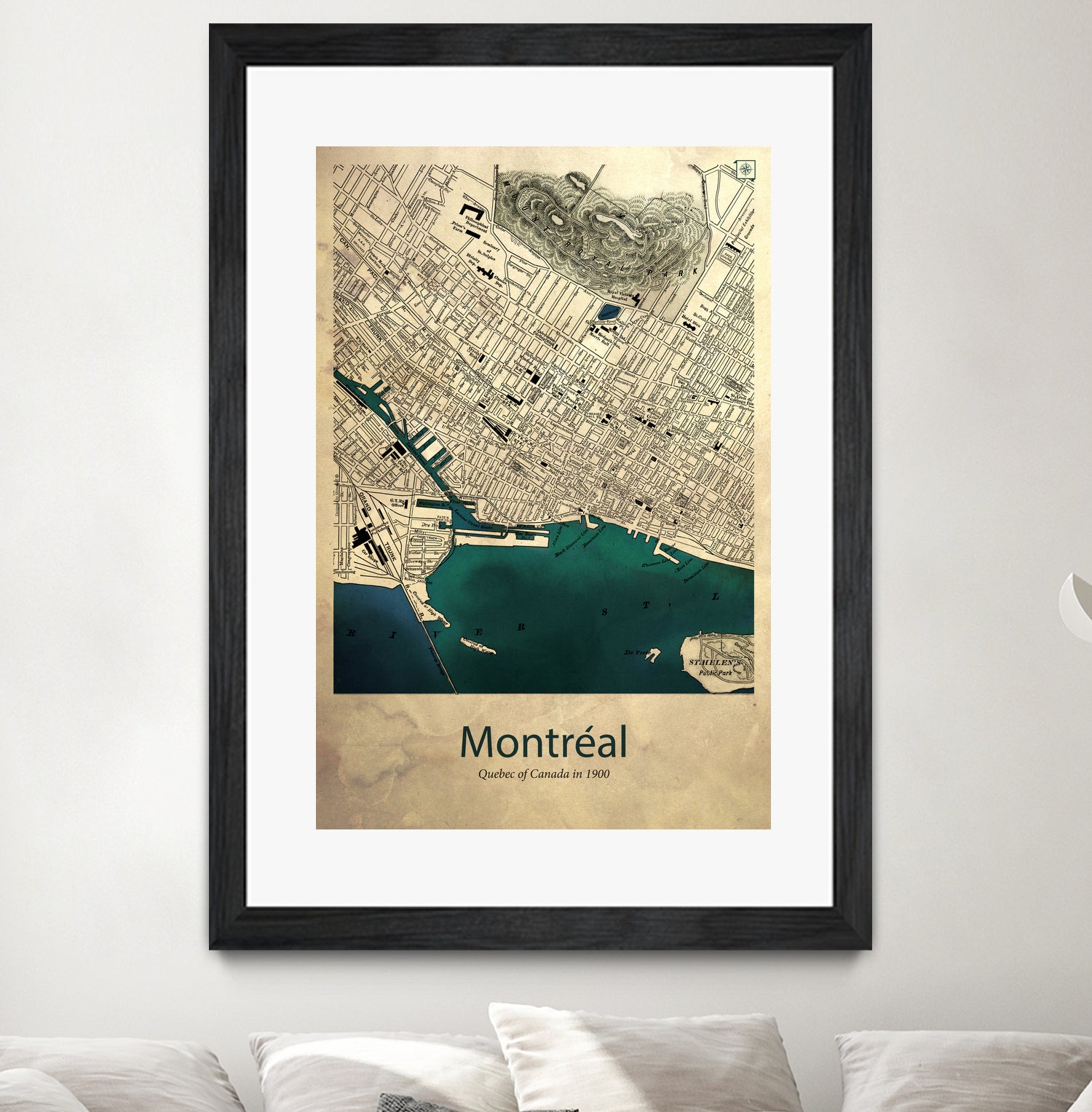 Vintage Map of Montreal by Dionisis Gemos on GIANT ART