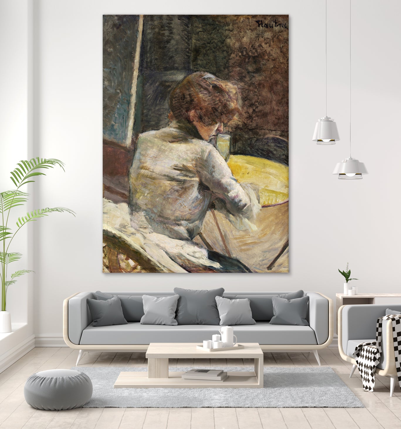 Waiting (ca.1887) by TOULOUSE LAUTREC on GIANT ART - figurative toulouse lautrec