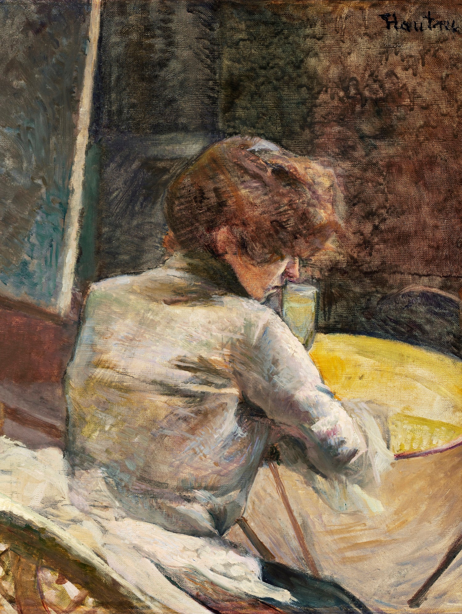 Waiting (ca.1887) by TOULOUSE LAUTREC on GIANT ART - figurative toulouse lautrec