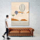 Airballoons In Dessert by Ivy on GIANT ART - illustration hot air balloon