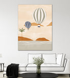 Airballoons In Dessert by Ivy on GIANT ART - illustration hot air balloon