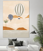 Airballoons In Dessert by Ivy on GIANT ART - illustration hot air balloon