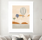 Airballoons In Dessert by Ivy on GIANT ART - illustration hot air balloon