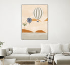 Airballoons In Dessert by Ivy on GIANT ART - illustration hot air balloon