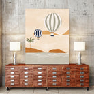 Airballoons In Dessert by Ivy on GIANT ART - illustration hot air balloon
