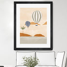 Airballoons In Dessert by Ivy on GIANT ART - illustration hot air balloon