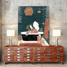 Bathroom Babe by Ivy Green Illustrations on GIANT ART - home illustration home