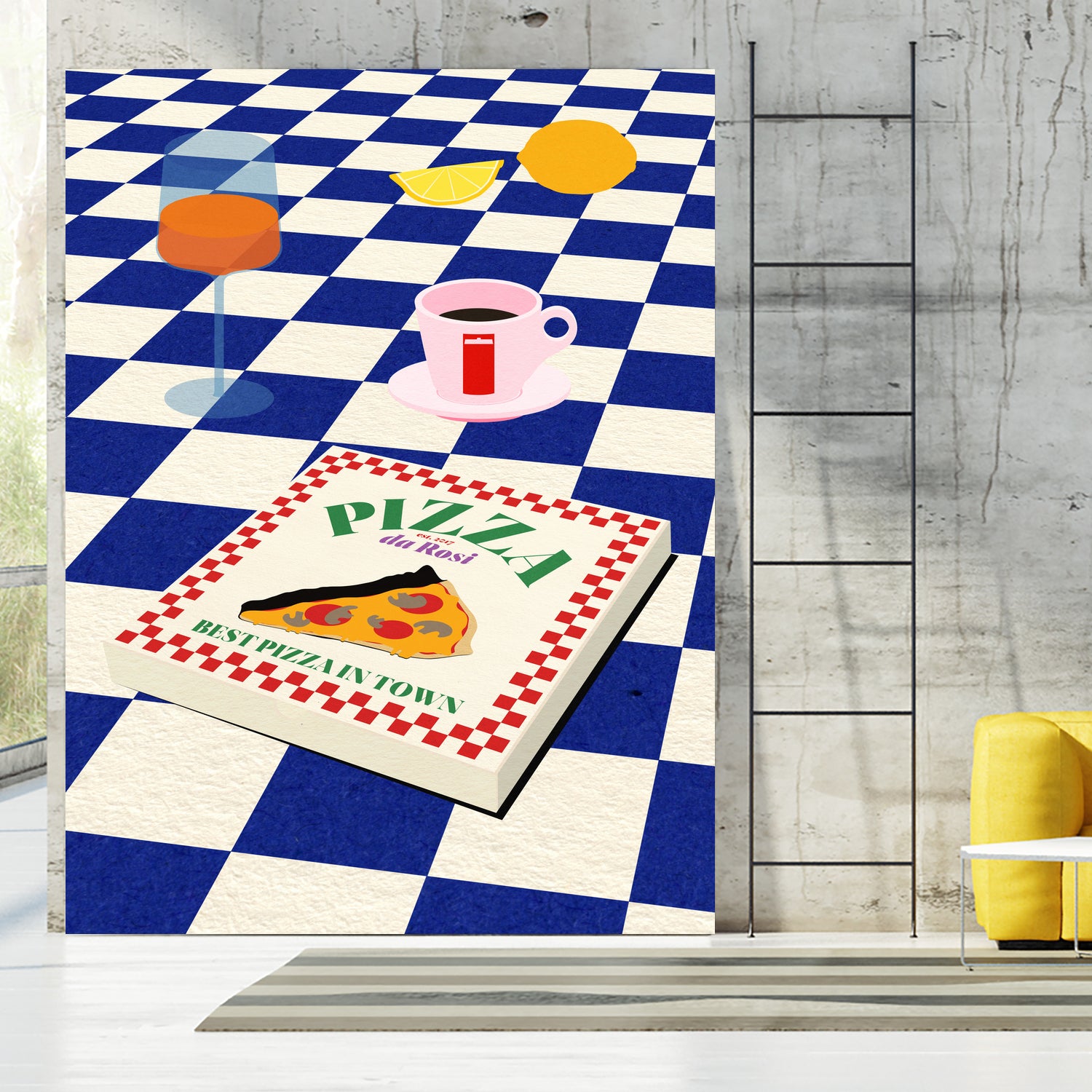 The Italian Menu by Rosi on GIANT ART - illustration pizza