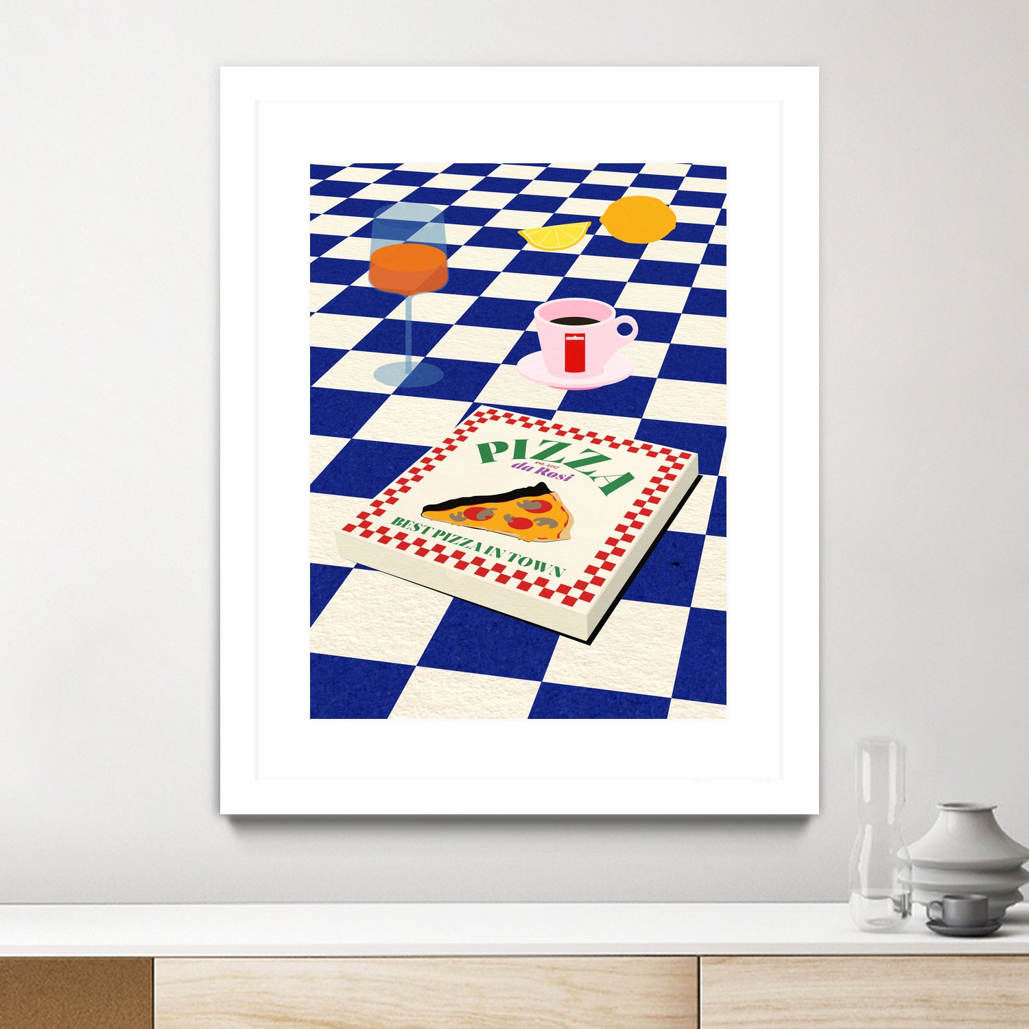 The Italian Menu by Rosi on GIANT ART - illustration pizza