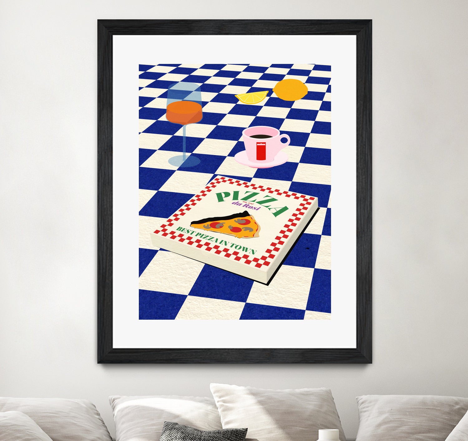 The Italian Menu by Rosi on GIANT ART - illustration pizza