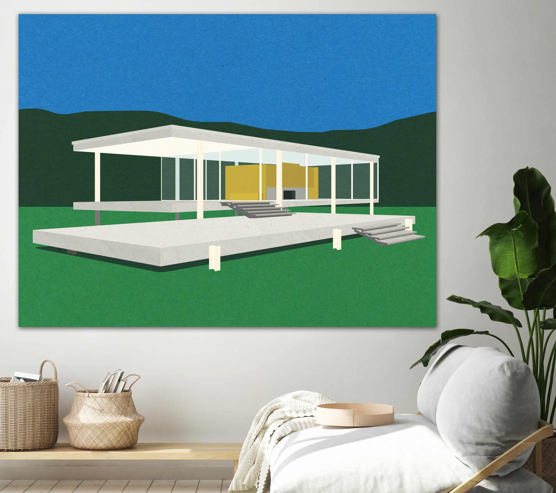 Ludwig Mies Van Der Rohe Farnsworth House by Rosi on GIANT ART - illustration rosi feist