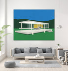 Ludwig Mies Van Der Rohe Farnsworth House by Rosi on GIANT ART - illustration rosi feist