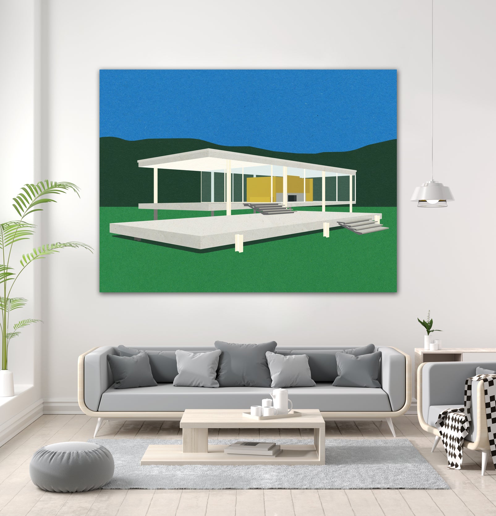 Ludwig Mies Van Der Rohe Farnsworth House by Rosi on GIANT ART - illustration rosi feist
