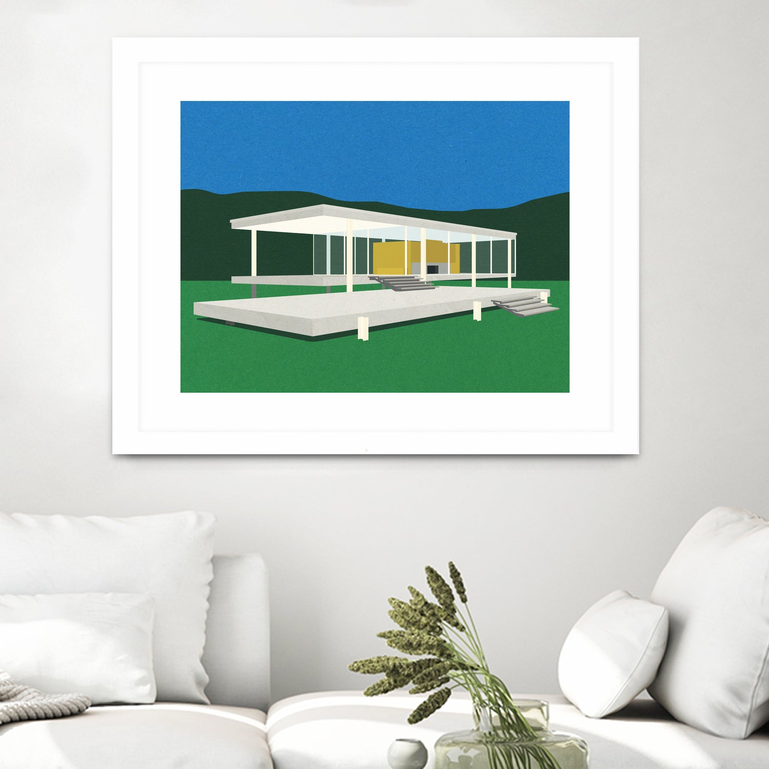 Ludwig Mies Van Der Rohe Farnsworth House by Rosi on GIANT ART - illustration rosi feist