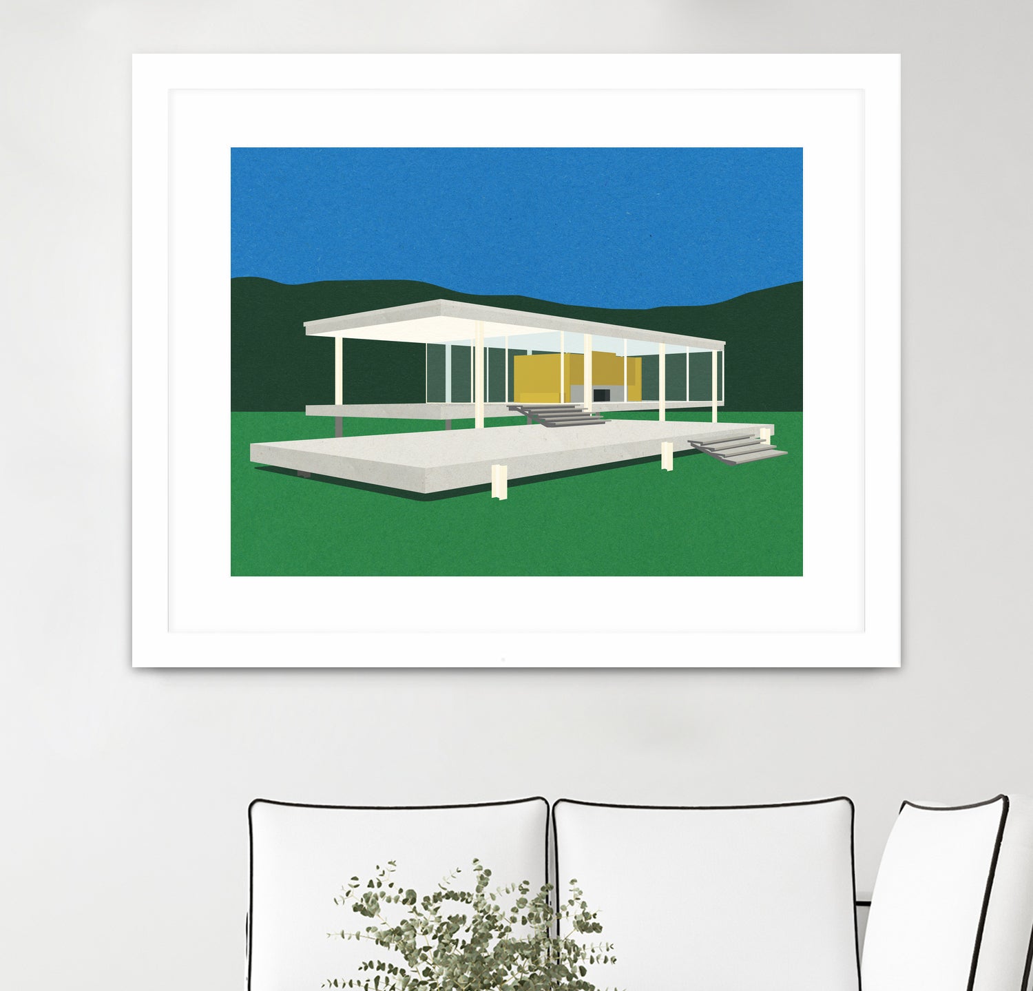 Ludwig Mies Van Der Rohe Farnsworth House by Rosi on GIANT ART - illustration rosi feist