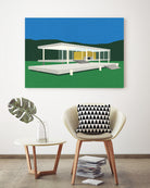 Ludwig Mies Van Der Rohe Farnsworth House by Rosi on GIANT ART - illustration rosi feist