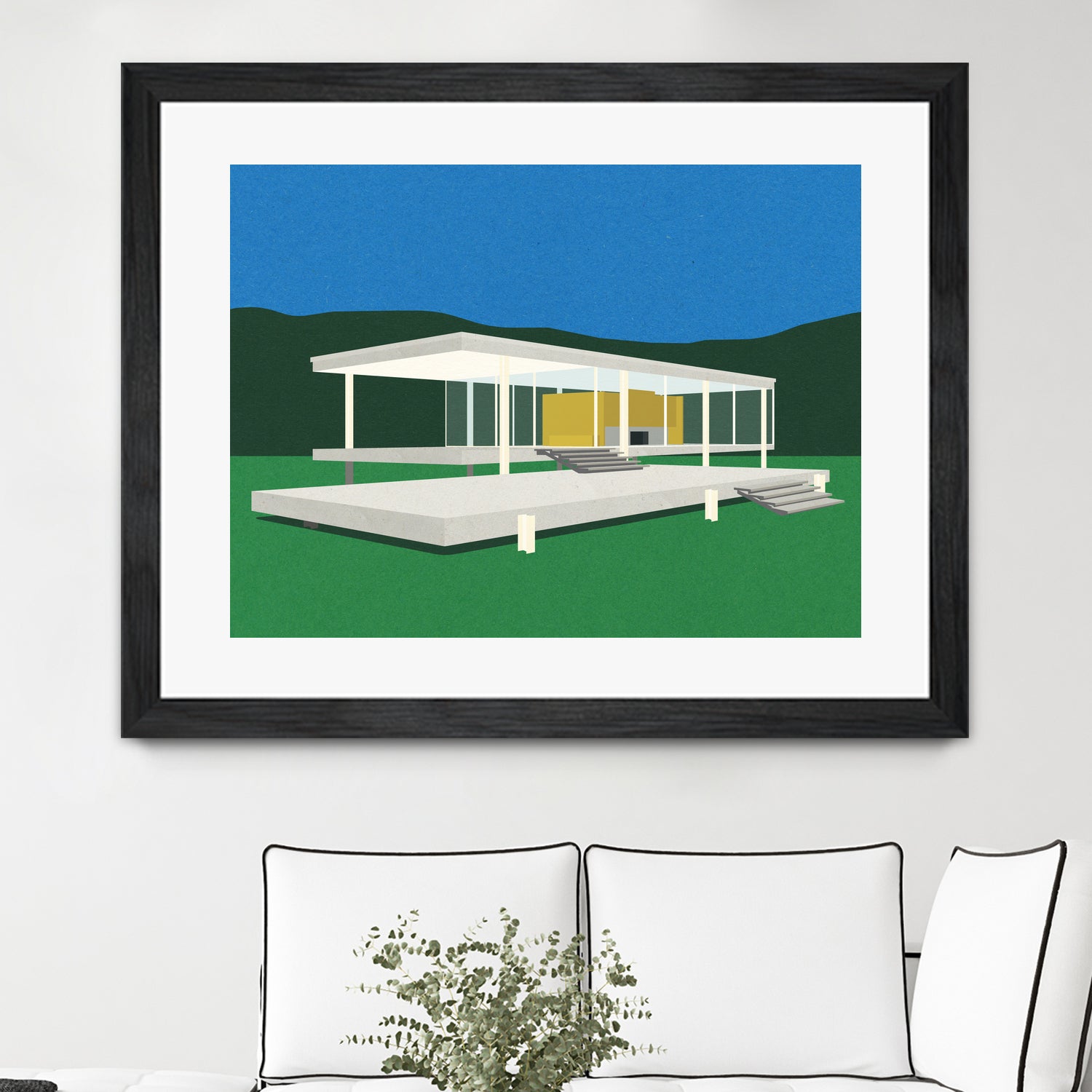 Ludwig Mies Van Der Rohe Farnsworth House by Rosi on GIANT ART - illustration rosi feist