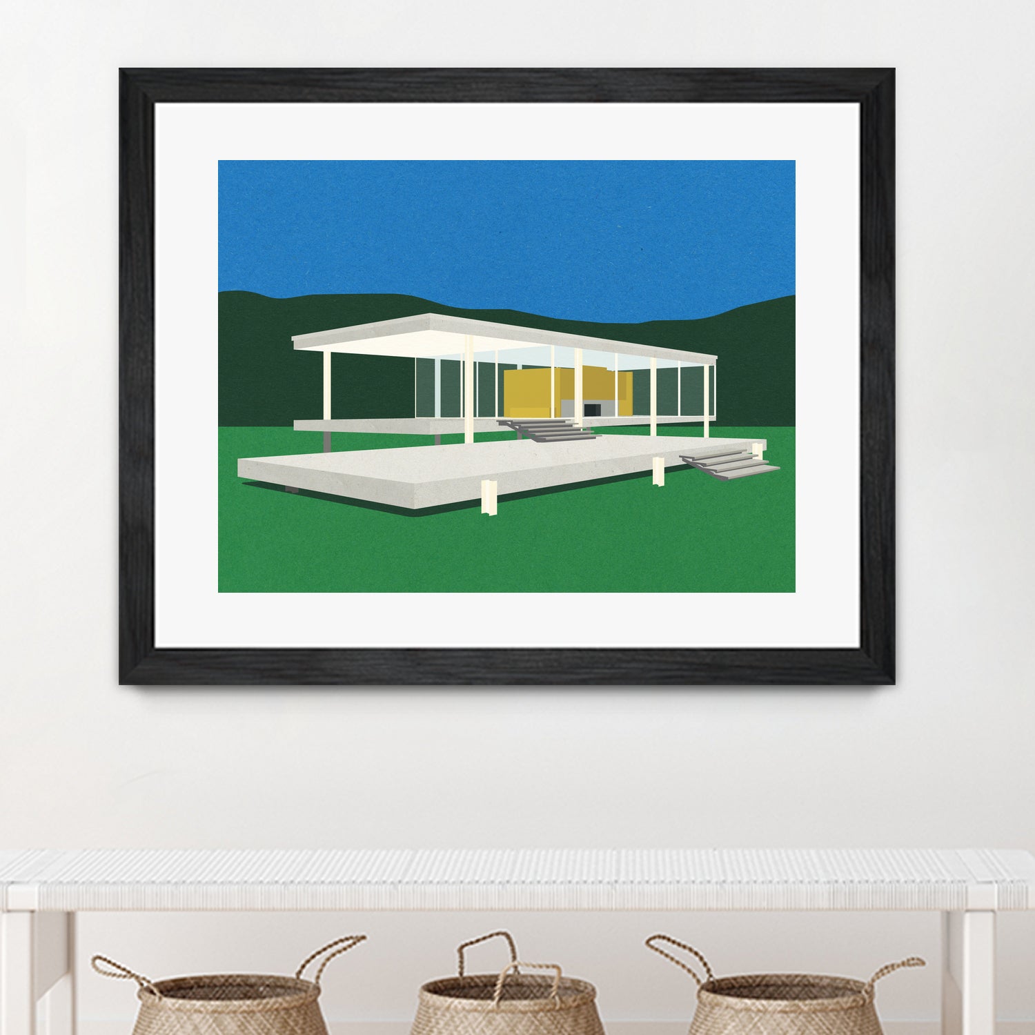 Ludwig Mies Van Der Rohe Farnsworth House by Rosi on GIANT ART - illustration rosi feist