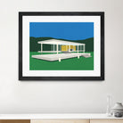 Ludwig Mies Van Der Rohe Farnsworth House by Rosi on GIANT ART - illustration rosi feist