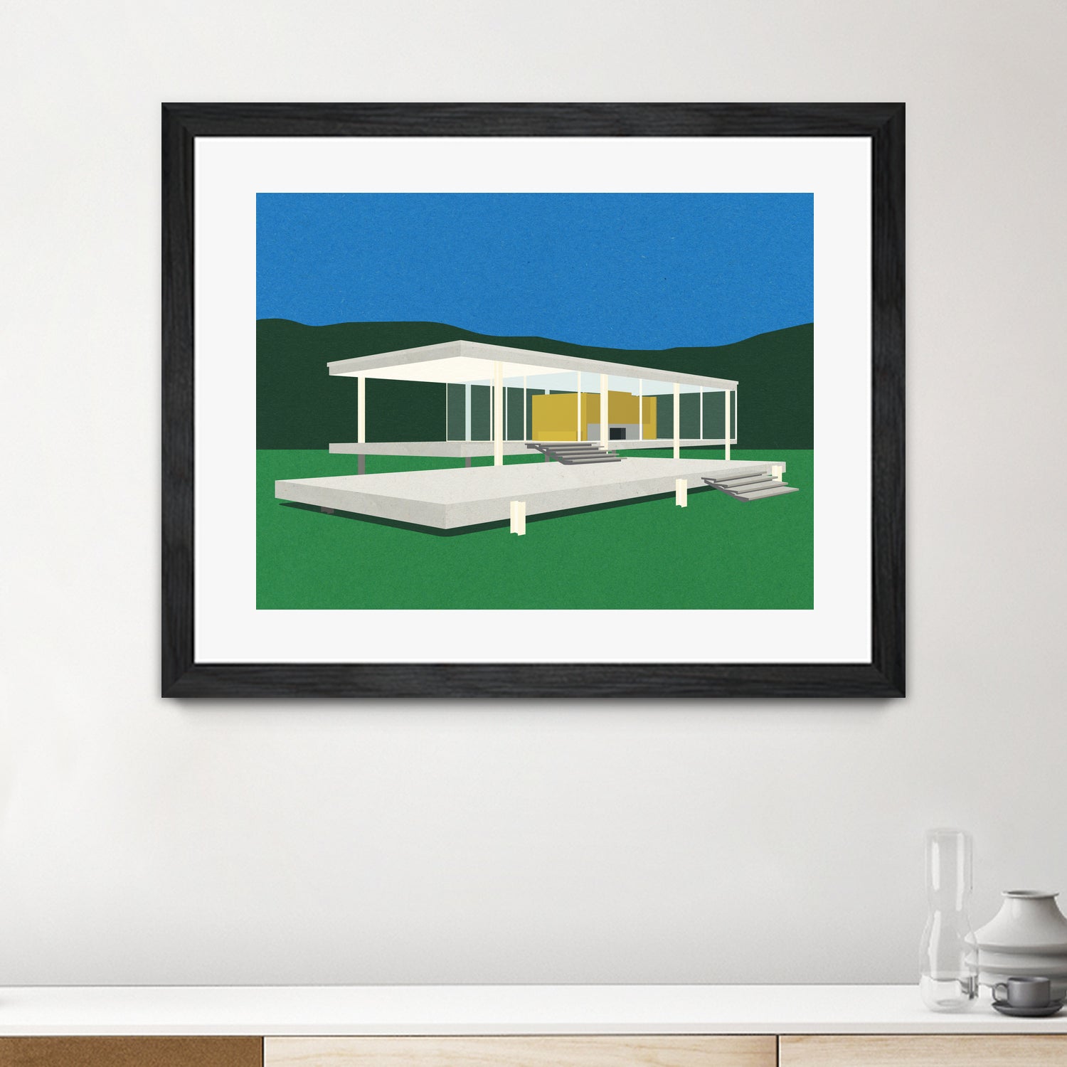 Ludwig Mies Van Der Rohe Farnsworth House by Rosi on GIANT ART - illustration rosi feist
