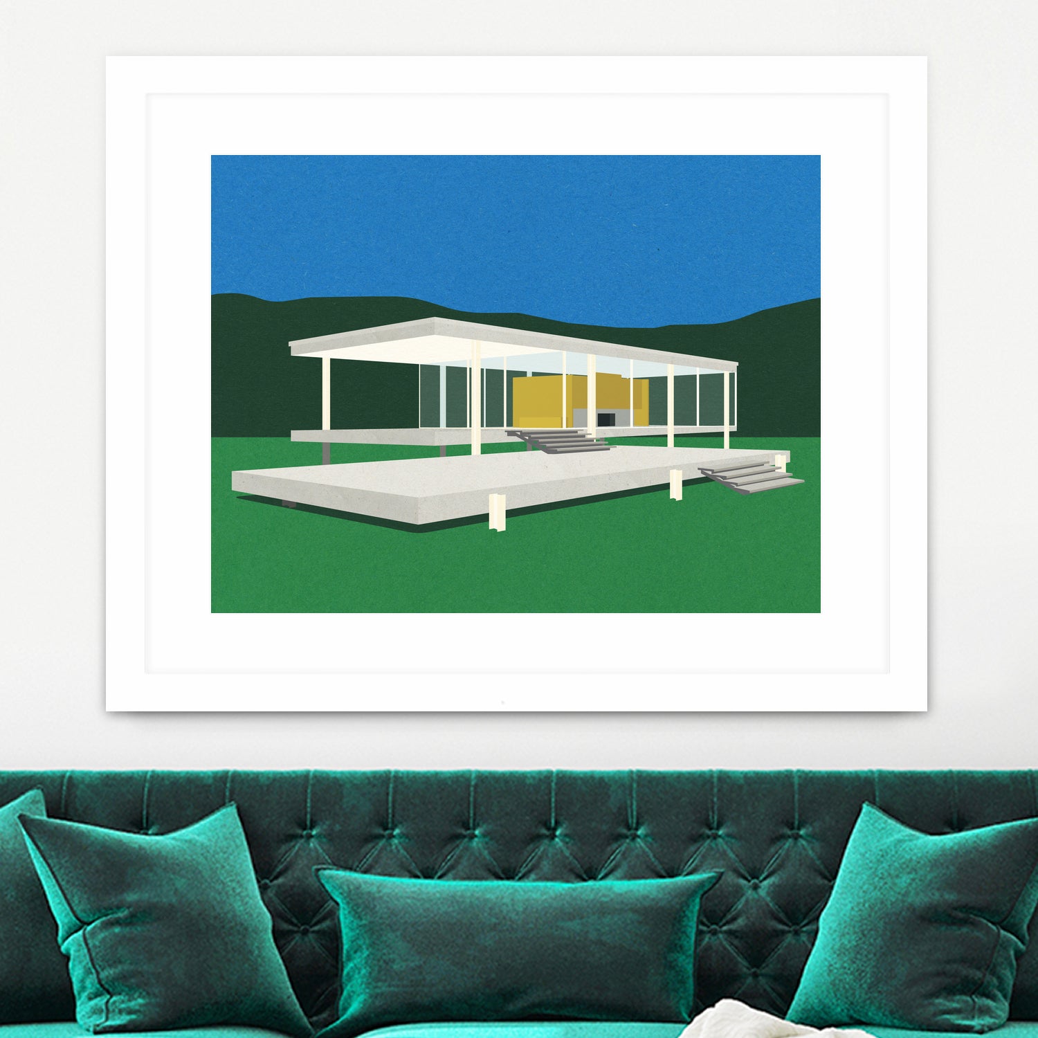 Ludwig Mies Van Der Rohe Farnsworth House by Rosi on GIANT ART - illustration rosi feist