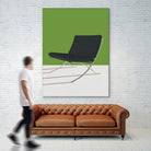 Barcelona Chair (Green Background) Mies Van Der Rohe by Rosi on GIANT ART