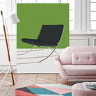 Barcelona Chair (Green Background) Mies Van Der Rohe by Rosi on GIANT ART