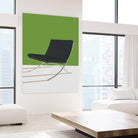 Barcelona Chair (Green Background) Mies Van Der Rohe by Rosi on GIANT ART