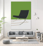 Barcelona Chair (Green Background) Mies Van Der Rohe by Rosi on GIANT ART