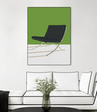 Barcelona Chair (Green Background) Mies Van Der Rohe by Rosi on GIANT ART