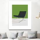 Barcelona Chair (Green Background) Mies Van Der Rohe by Rosi on GIANT ART