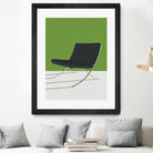 Barcelona Chair (Green Background) Mies Van Der Rohe by Rosi on GIANT ART
