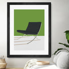 Barcelona Chair (Green Background) Mies Van Der Rohe by Rosi on GIANT ART
