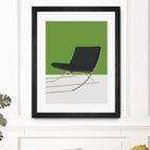 Barcelona Chair (Green Background) Mies Van Der Rohe by Rosi on GIANT ART