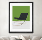 Barcelona Chair (Green Background) Mies Van Der Rohe by Rosi on GIANT ART