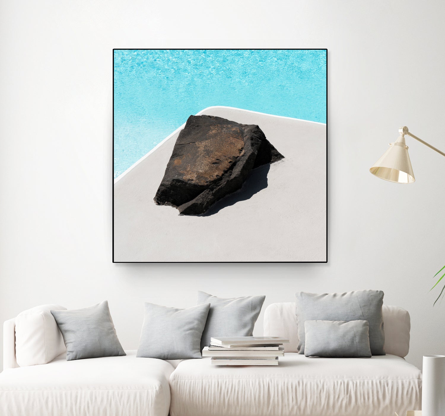 Rock By The Pool by Minorstep on GIANT ART - abstract rock