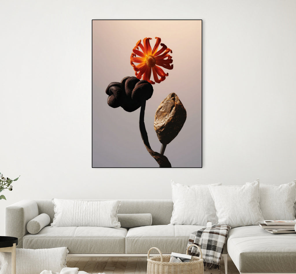 Still Life Flowers No3 by Minorstep on GIANT ART - red flowers and plants studio