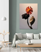 Still Life Flowers No3 by Minorstep on GIANT ART - red flowers and plants studio