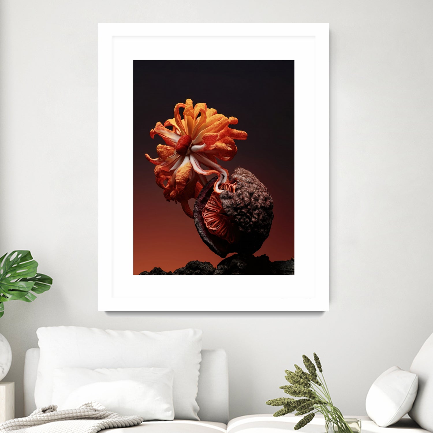 Still Life Flowers No4 by Minorstep on GIANT ART - red flowers and plants studio