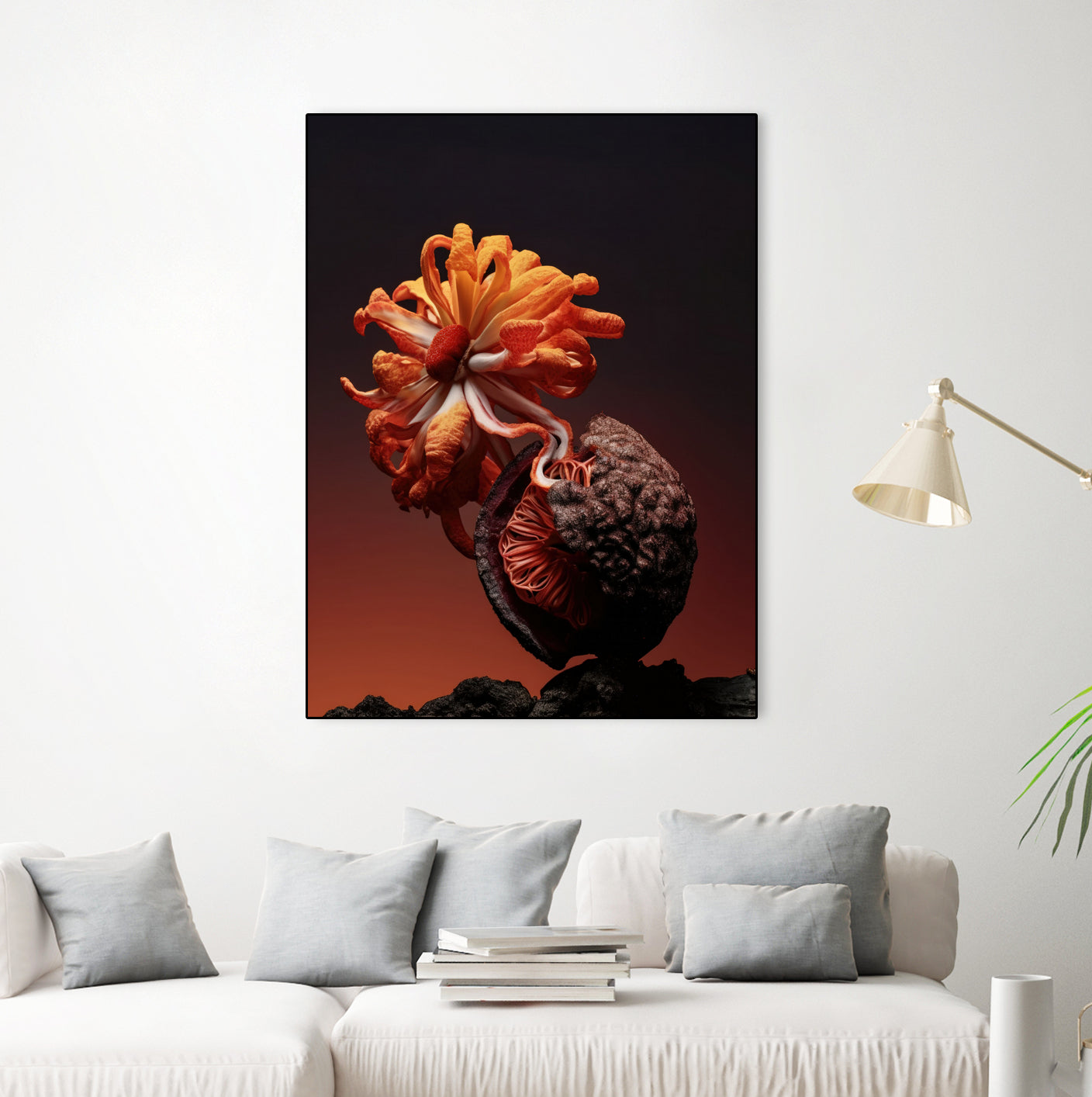 Still Life Flowers No4 by Minorstep on GIANT ART - red flowers and plants studio